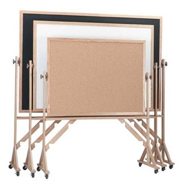 Aarco Aarco Products WRC3648 Melamine Markerboard Both Sides Red Oak Frame WRC3648